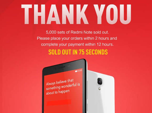 Xiaomi sold out