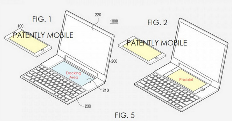 Samsung paten phablet-notebook hybrid