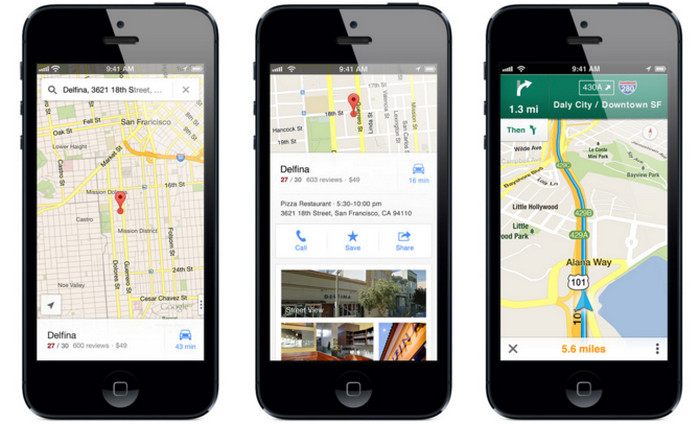 Google Maps iOS navigasi suara