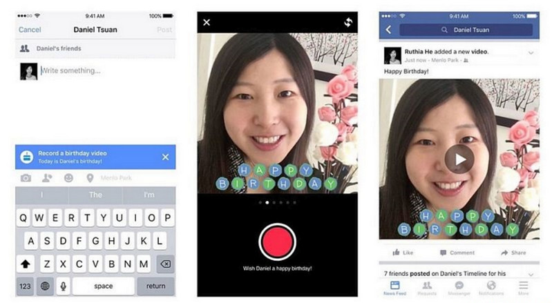 Facebook fitur Birthday video cam