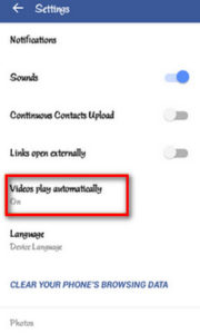 Tips mematikan Autoplay video FB Android settings 2