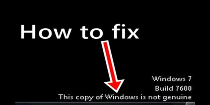 Error This copy of Windows is not Genuine
