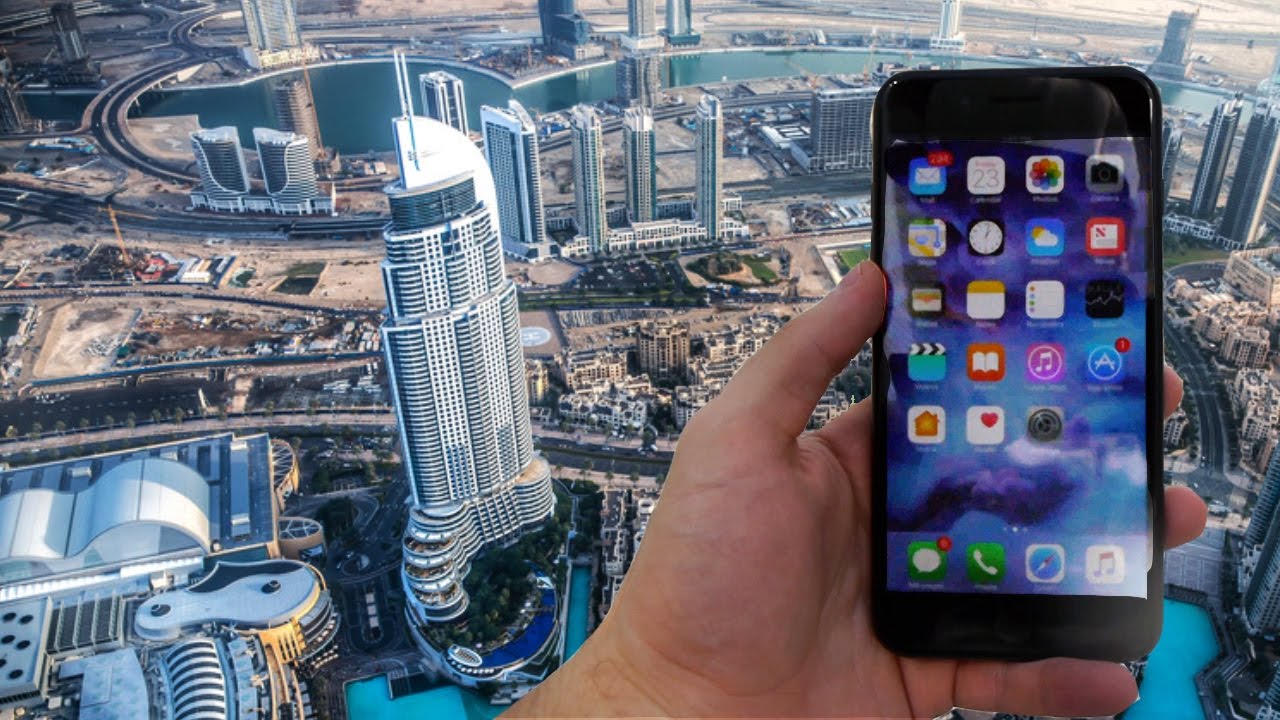 IPhone 7 'Terjun Bebas' dari Burj Khalifa [Video]  Telset