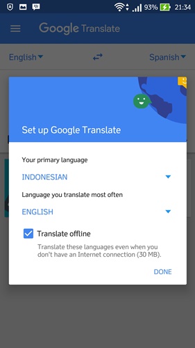 google translate camera mode