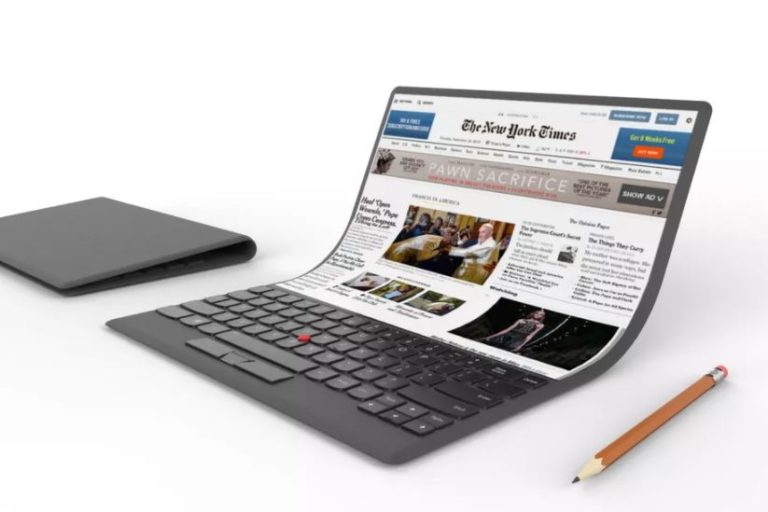 Lenovo Pamer Konsep Laptop Layar Fleksibel