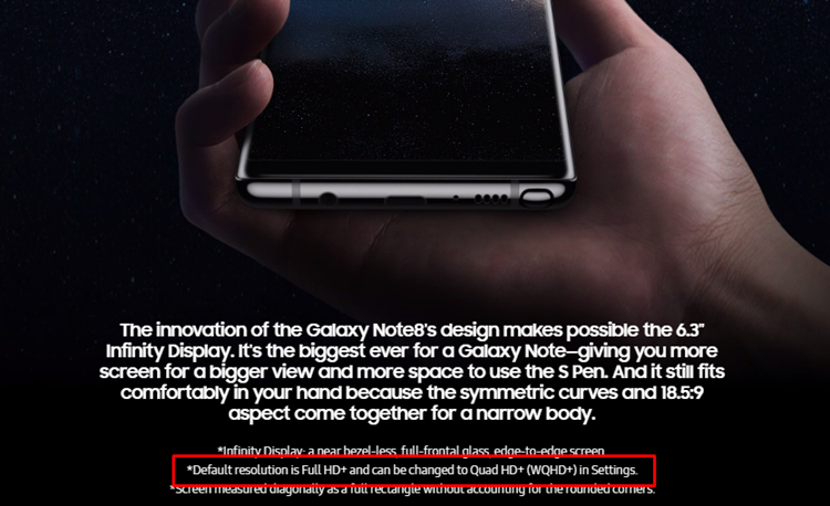 Berapakah Ukuran Design Layar Note 8 Dukungan Samsung