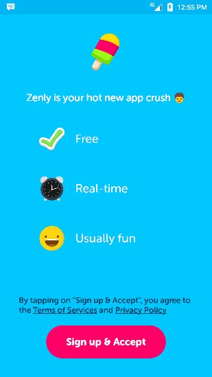 sign up zenly