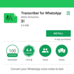 Transcriber for WhatsApp