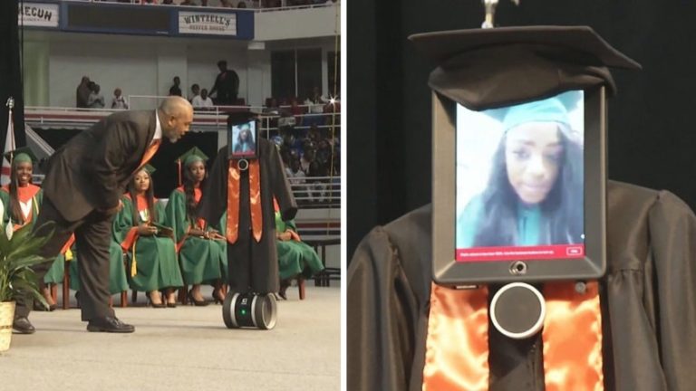 Sakit, Gadis Ini Hadiri Wisuda Diwakili Robot iPad
