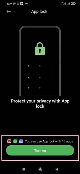 Aktifkan App Lock HP Xiaomi