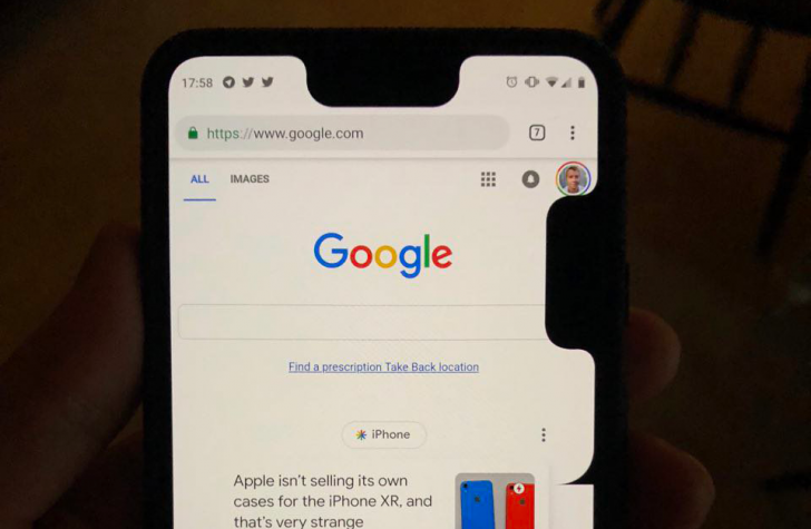 Aneh! Google Pixel 3 XL Punya Notch Tambahan di Layar