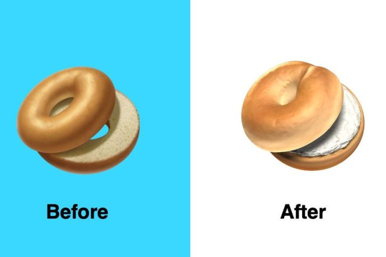 Emoji Bagel di iOS Kini Tampil Realistis dengan Krim Keju