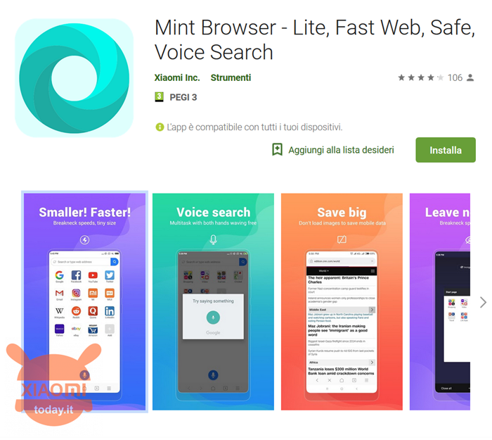 Kenalkan Mint Browser, Aplikasi Browser Ringan Milik Xioami
