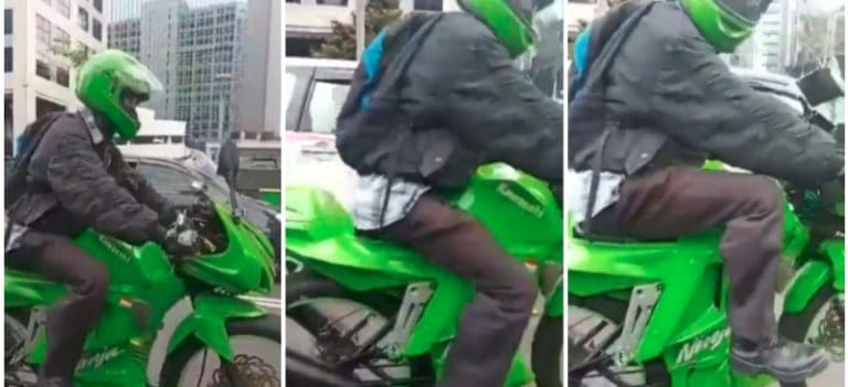 Viral, Pria Ini Berangkat Kerja Pakai “Sepeda Kawasaki Ninja”