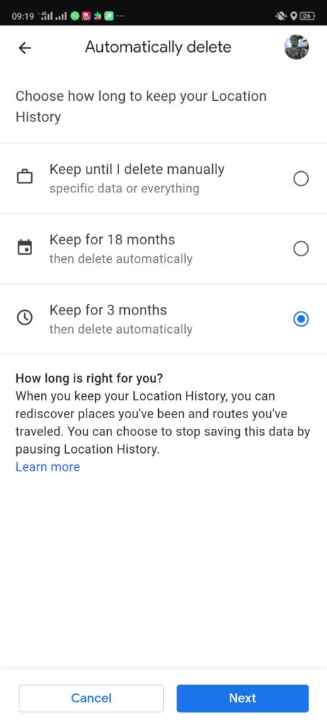 Menghapus HIstory Google Maps