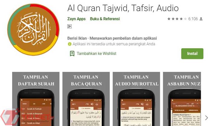 Aplikasi Al Quran untuk Tadarus
