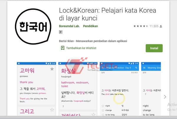 Aplikasi belajar bahasa Korea