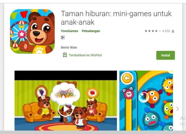 Game untuk Anak android online offline