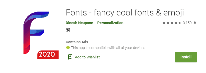 Fonts - Fancy Cool Fonts & Emoji font Android