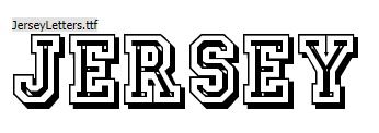 Jersey Letters Font Keren