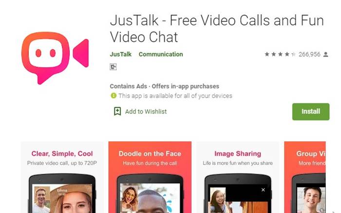 justalk aplikasi video call gratis