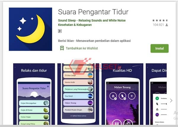 Aplikasi Pengantar tidur Android