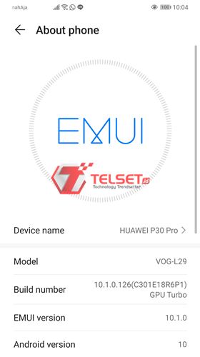 EMUI 10.1 Huawei P30 Pro