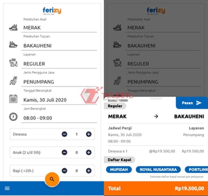 Cara Memesan Tiket Kapal Ferry Via Aplikasi Ferizy