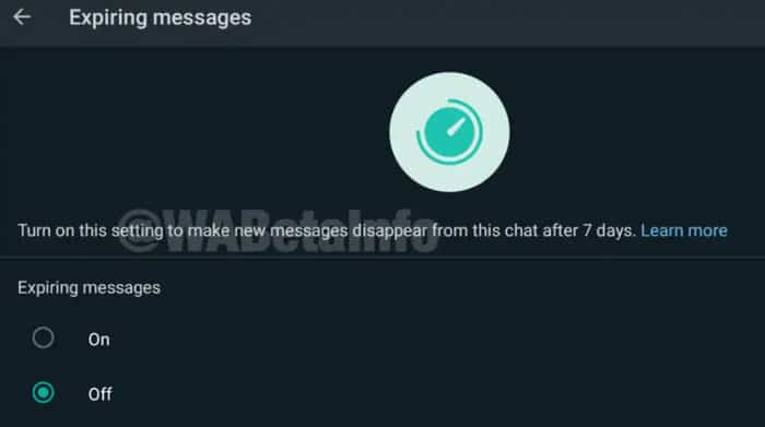 WhatsApp pesan terhapus sendiri