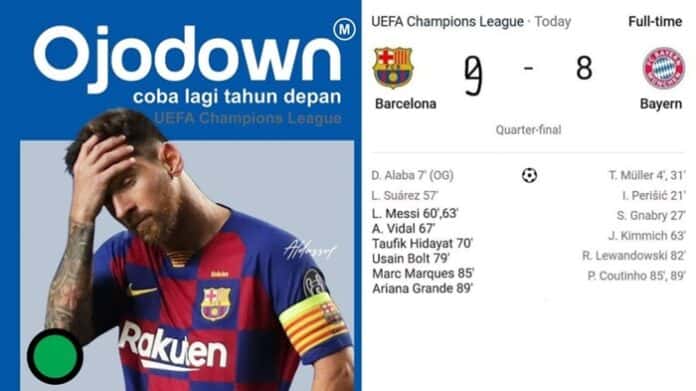 7 Meme Kocak Kekalahan Barcelona atas Bayern Munchen