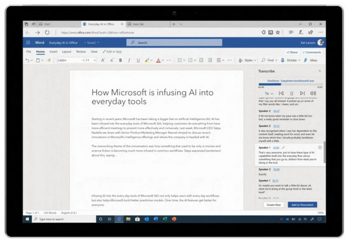 Microsoft Word Sekarang Bisa Transkrip Suara Jadi Teks