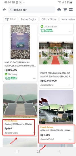 Harga Jual Gedung DPR RI 