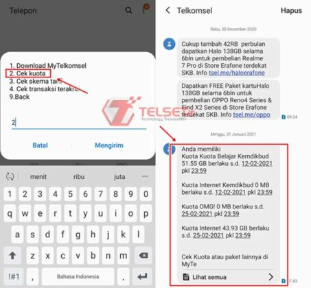 Cara Cek Kuota Internet Telkomsel Paling Lengkap 2021