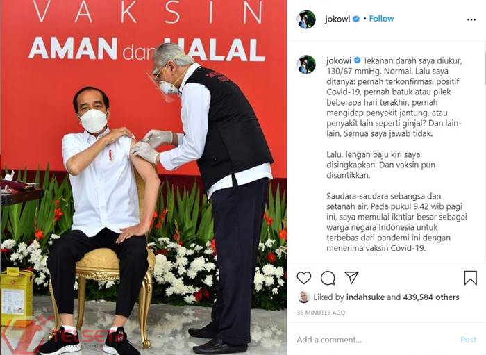 Presiden Jokowi Divaksin Covid-19