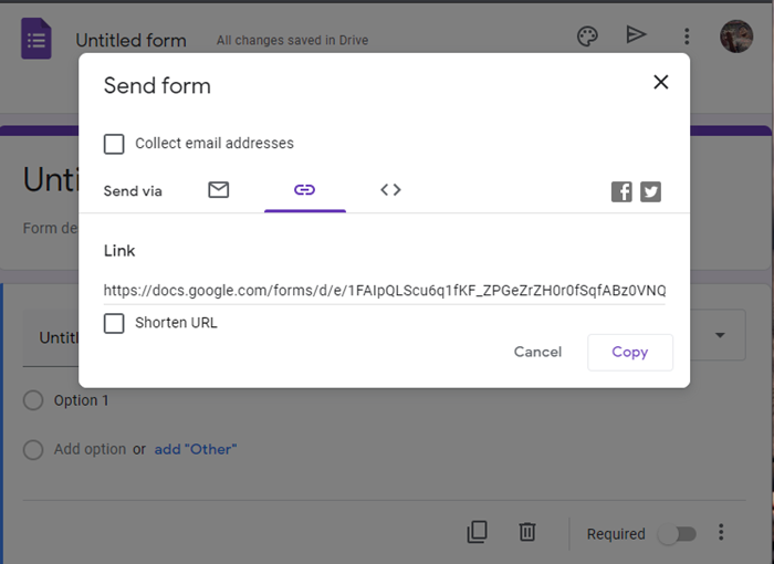 template google form