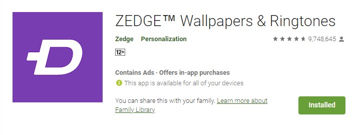 aplikasi wallpaper hd Zedge