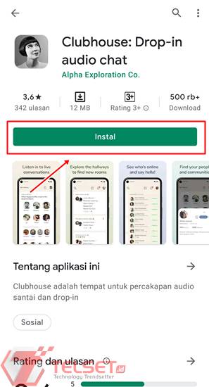 Cara daftar Aplikasi Clubhouse Android