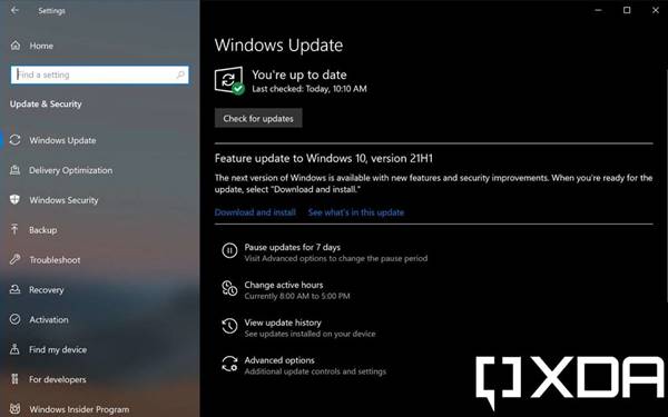 Cara Install Update Windows 10 21H1 Mei 2021