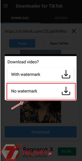 Cara Download video TikTok 