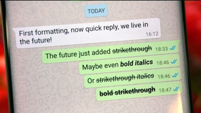 Cara membuat tulisan WhatsApp tebal miring dicoret