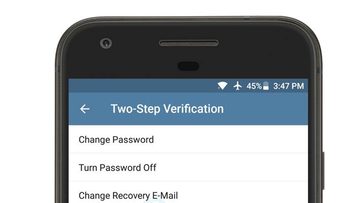 two step verification telegram