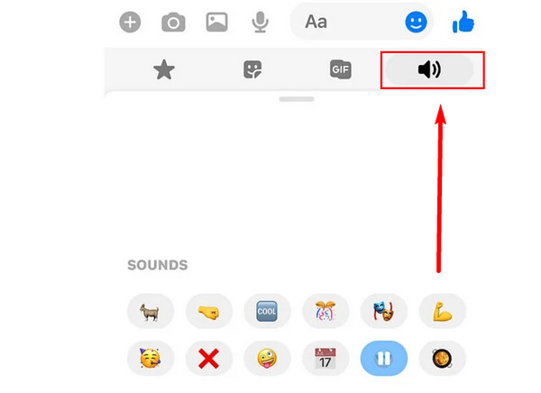 mengirim Soundmoji Facebook Messenger