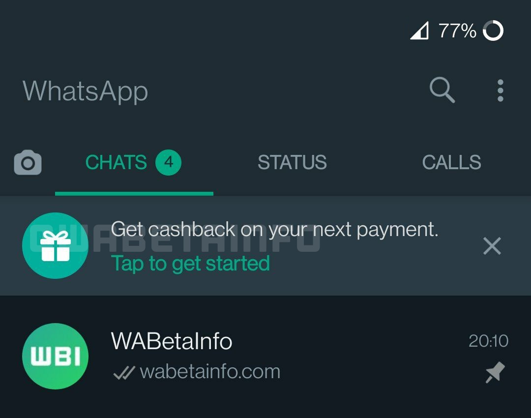 Transfer uang WhatsApp