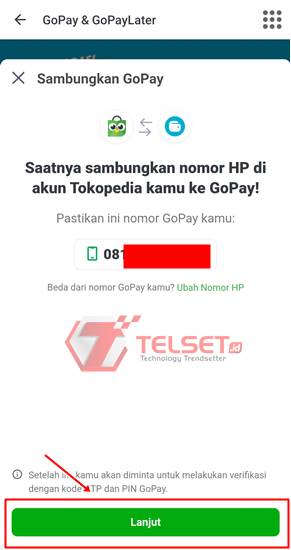 Cara mengaktifkan Gopay di Tokopedia