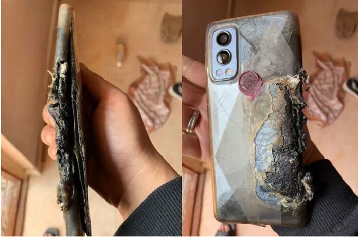 HP OnePlus Nord 2 meledak terbakar