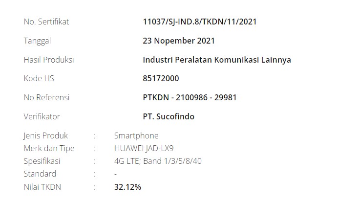 Huawei P50 Pro TKDN Indonesia