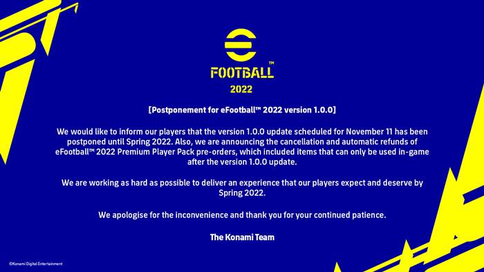 Update Konami eFootball 2022