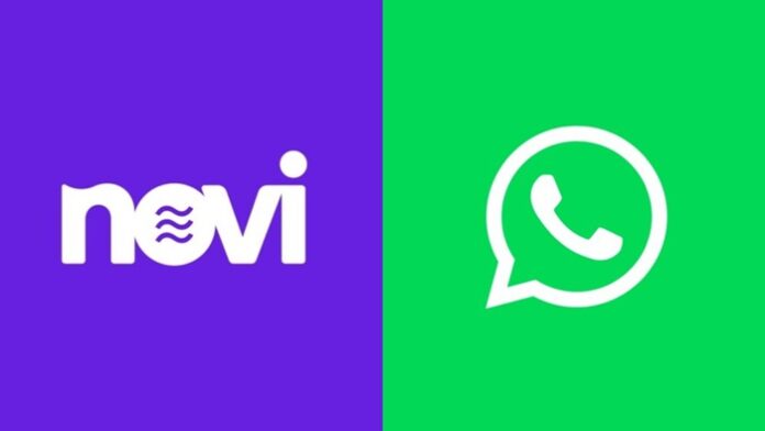 Transfer uang di WhatsApp dengan aplikasi dompet digital Novi