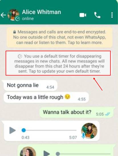 Cara hapus chat WhatsApp otomatis Disappearing Messages