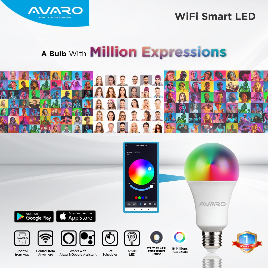Lampu Pintar Avaro WiFi Smart LED